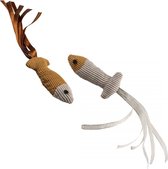 Duvo+ Cushy vissen met staart Bruin/grijs 2pc - 20x4x2,5cm