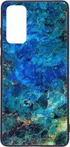 Shop4 - Samsung Galaxy S20 FE Hoesje - Harde Back Case Marmer Kleurrijk