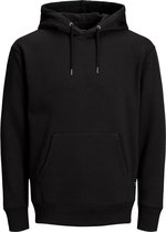 Jack and Jones Hoodie Zwart Stretch Met Kangoeroezak Casual Fit - XS