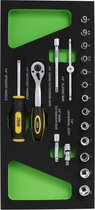 JBM Tools | Doppenset 1/4" / Toevoeging gereedschapskar | Dopsleutel