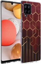iMoshion Design voor de Samsung Galaxy A42 hoesje - Patroon - Rood