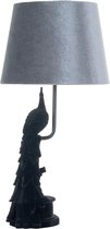 Tafellamp zwart/grijs pauw (r-000SP39296)