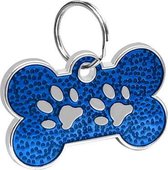 Hondenbot Sleutelhanger/Penning  Blauw