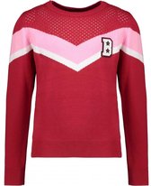 B-Nosy Meisjes t-shirts & polos B-Nosy Girls pullover with open knitting p Rio red 92