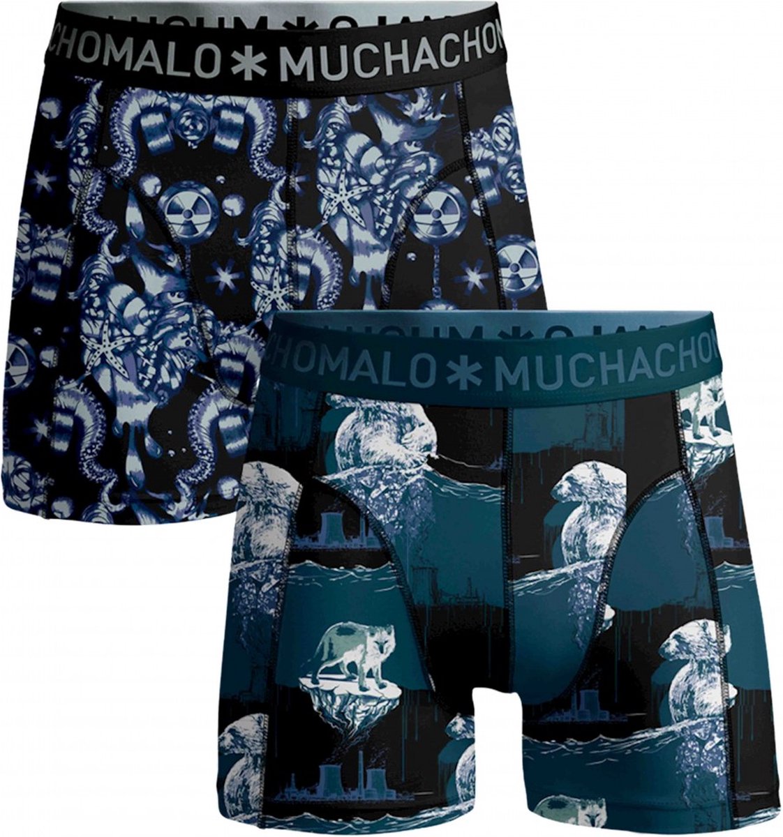 Muchachomalo sous - vêtements Garçons Muchachomalo garçons short 2-pack  climat noir... | bol.com