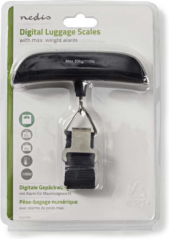 Nedis Digital Luggage Scale & Thermometer 