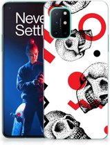 GSM Hoesje OnePlus 8T TPU Bumper Skull Red