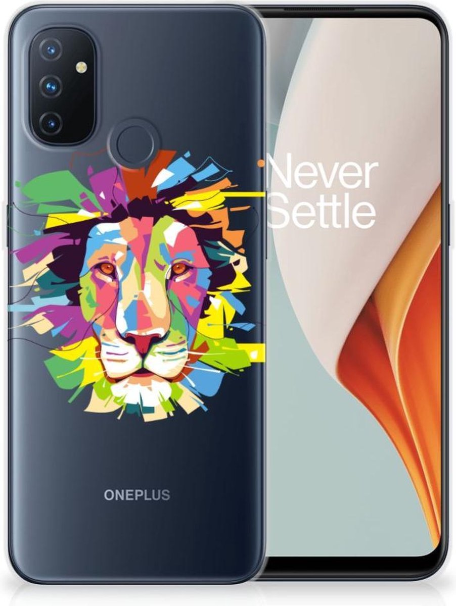 OnePlus Nord N100 Telefoonhoesje met Naam Lion Color