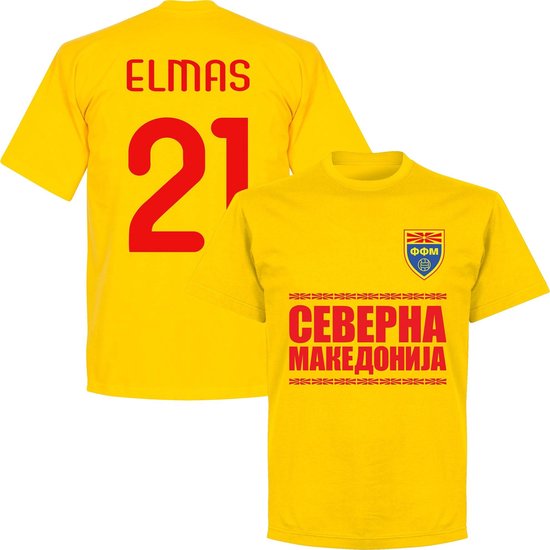 Noord Macedonië Elmas 21 Team T-Shirt - Geel - 4XL