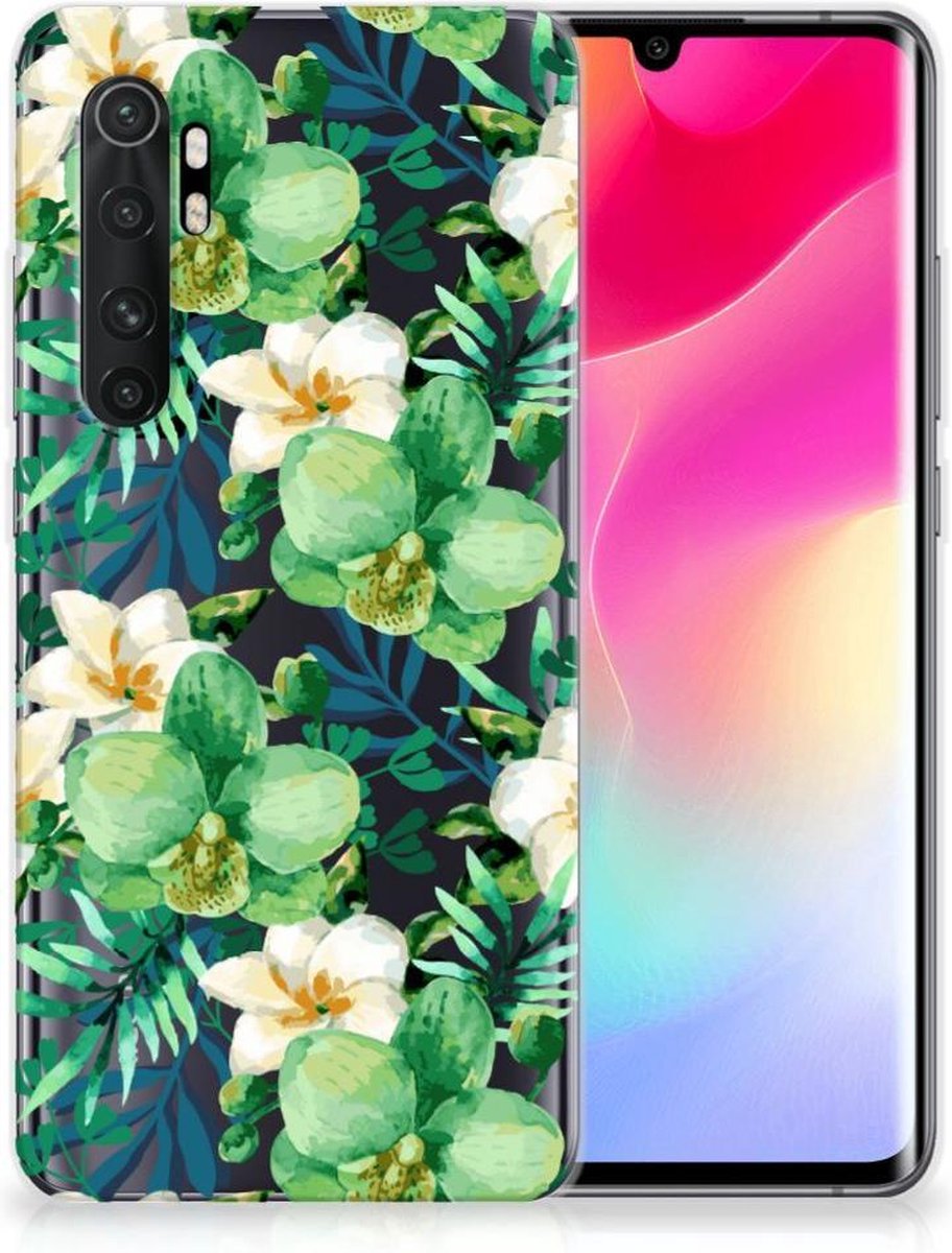 Xiaomi Mi Note 10 Lite TPU Case Orchidee Groen