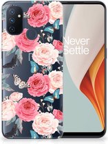 Smartphone hoesje OnePlus Nord N100 Telefoontas Butterfly Roses