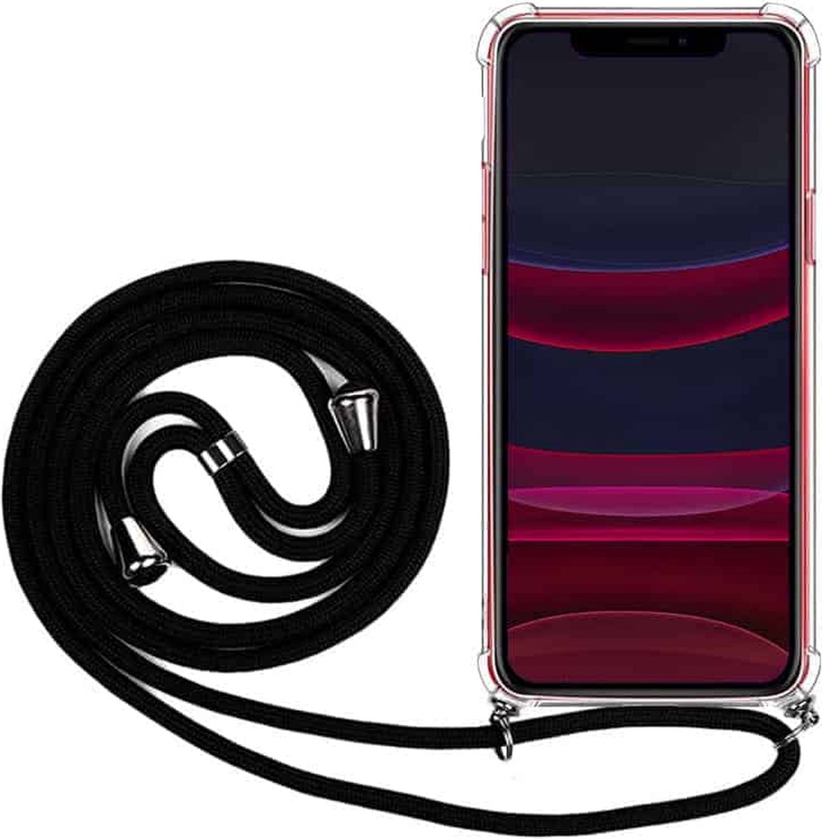 Fonu Siliconen Anti-Shock Backcase hoesje met koord iPhone 12 Pro Max