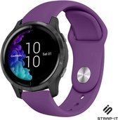 Siliconen Smartwatch bandje - Geschikt voor  Garmin Venu sport band - paars - Strap-it Horlogeband / Polsband / Armband