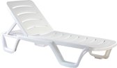 CLP Bahama Set van 10 ligstoelen wit