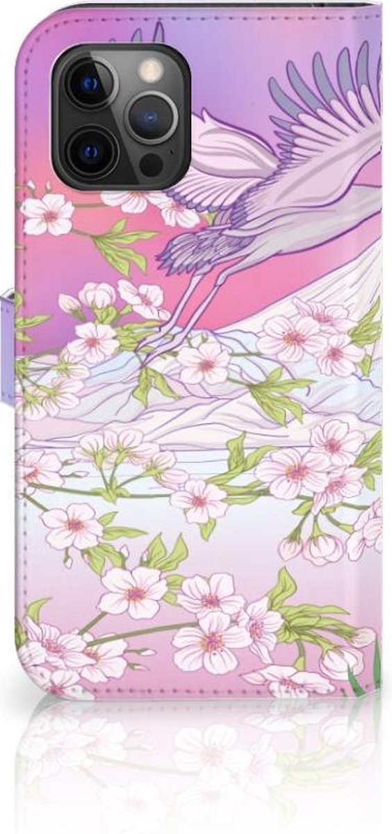 Book Case voor Apple iPhone 12 Pro Max Telefoonhoesje met Pasjes Bird Flying