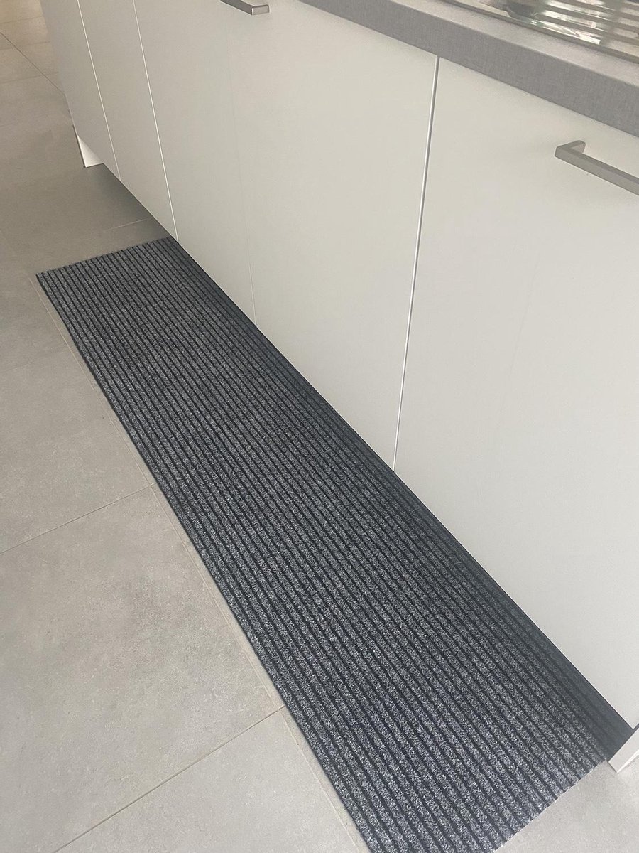 JYG Vloerkleed - multifunctionele loper STRIPE 66x900cm - Grijs