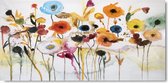 Schilderij bloemen kleurrijk 120 x 60 - Artello - handgeschilderd schilderij met signatuur - 700+ collectie Artello schilderijenkunst