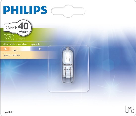 Helderheid prieel ik luister naar muziek Philips Eco Halogeen Capsule G9 28w = 40w 230-240V | bol.com
