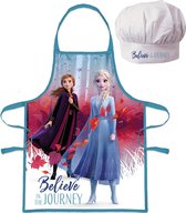 Disney Frozen schort met koksmuts voor kinderen - Anna en Elsa - Keukenschort/kookschort - Koken met jongens/meisjes