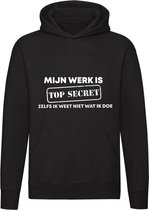 Top secret  hoodie | trui | sweater | werk | collega's | grappig | cadeau | unisex | capuchon