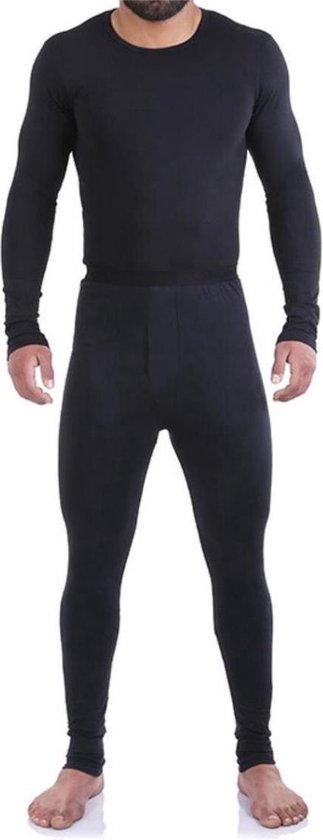 Embrator mannen Thermo Set shirt en broek zwart maat M