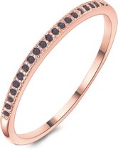 Twice As Nice Ring in rosé zilver, eternity, amethyst gekleurde zirkonia  48