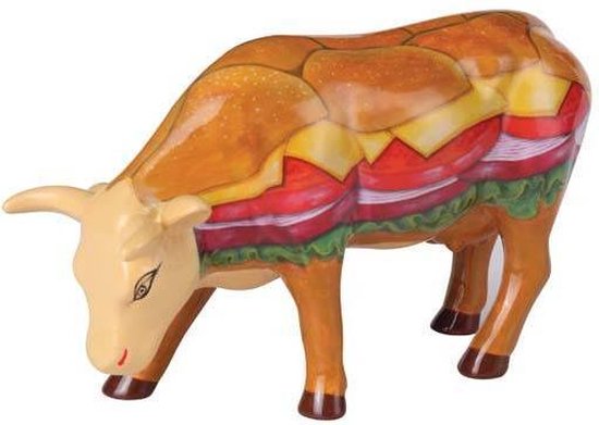 Cow Parade Moovin Veggie Burger (medium ceramic)