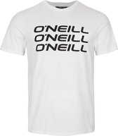 O'Neill T-Shirt Men Triple Stack Powder White Xs - Powder White Materiaal: 100% Katoen (Biologisch) Round Neck