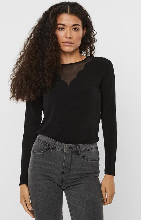 Vmelsie L/s Mesh Top Sb2 10246536 Black | bol.com