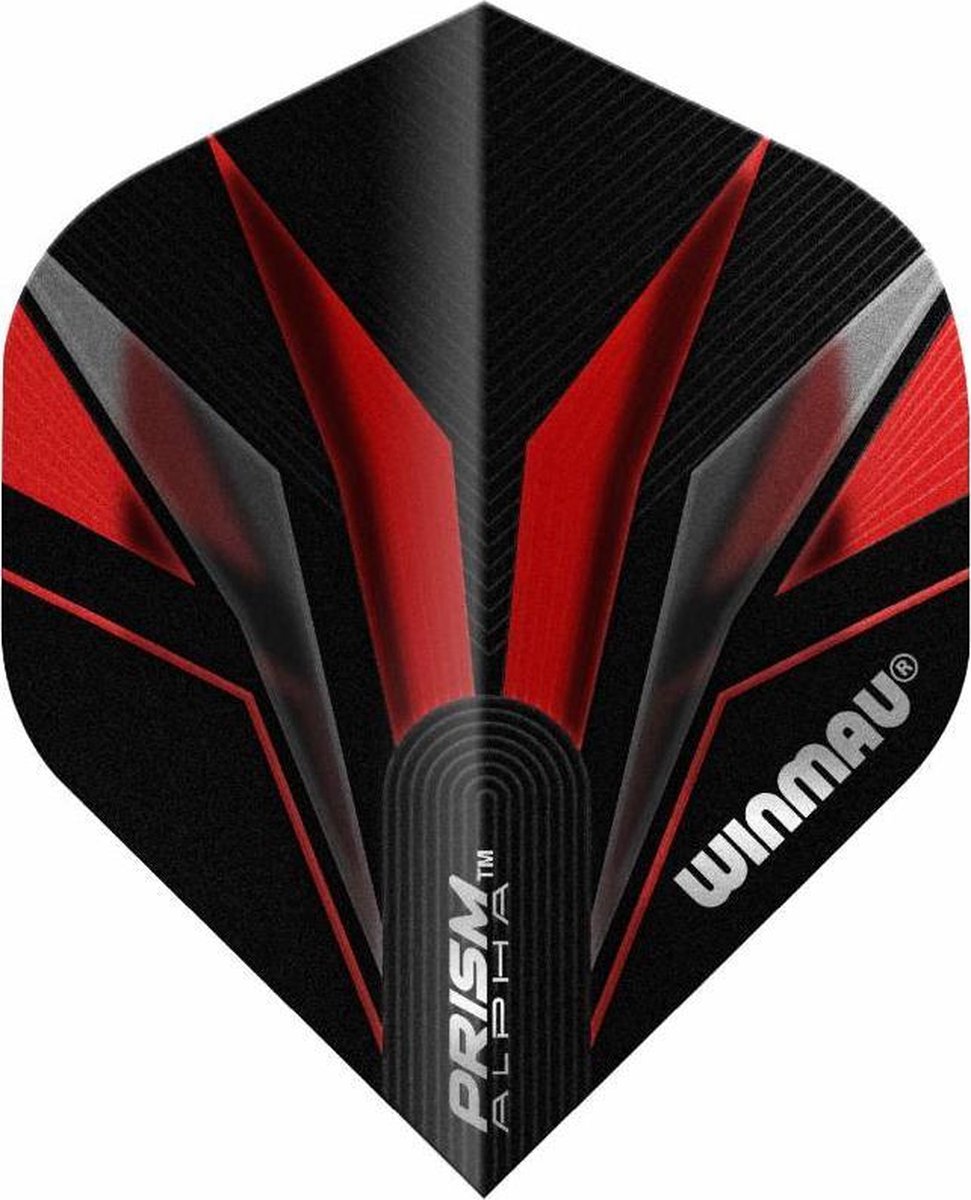 Winmau Prism Alpha Black & Red - Dart Flights