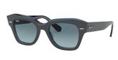 Ray-Ban Wayfarer State Street Grey Blue/ Blue Gradiënt Maat: Small (49) - Zonnebril - - RB2186 12983M