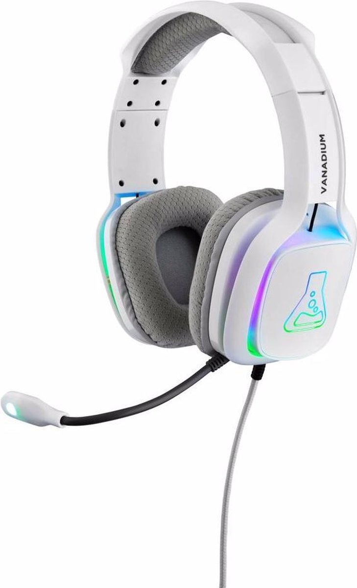 The G-Lab Vanadium RGB Gaming Headset - Wit - PC/PS4/XboxOne/Switch