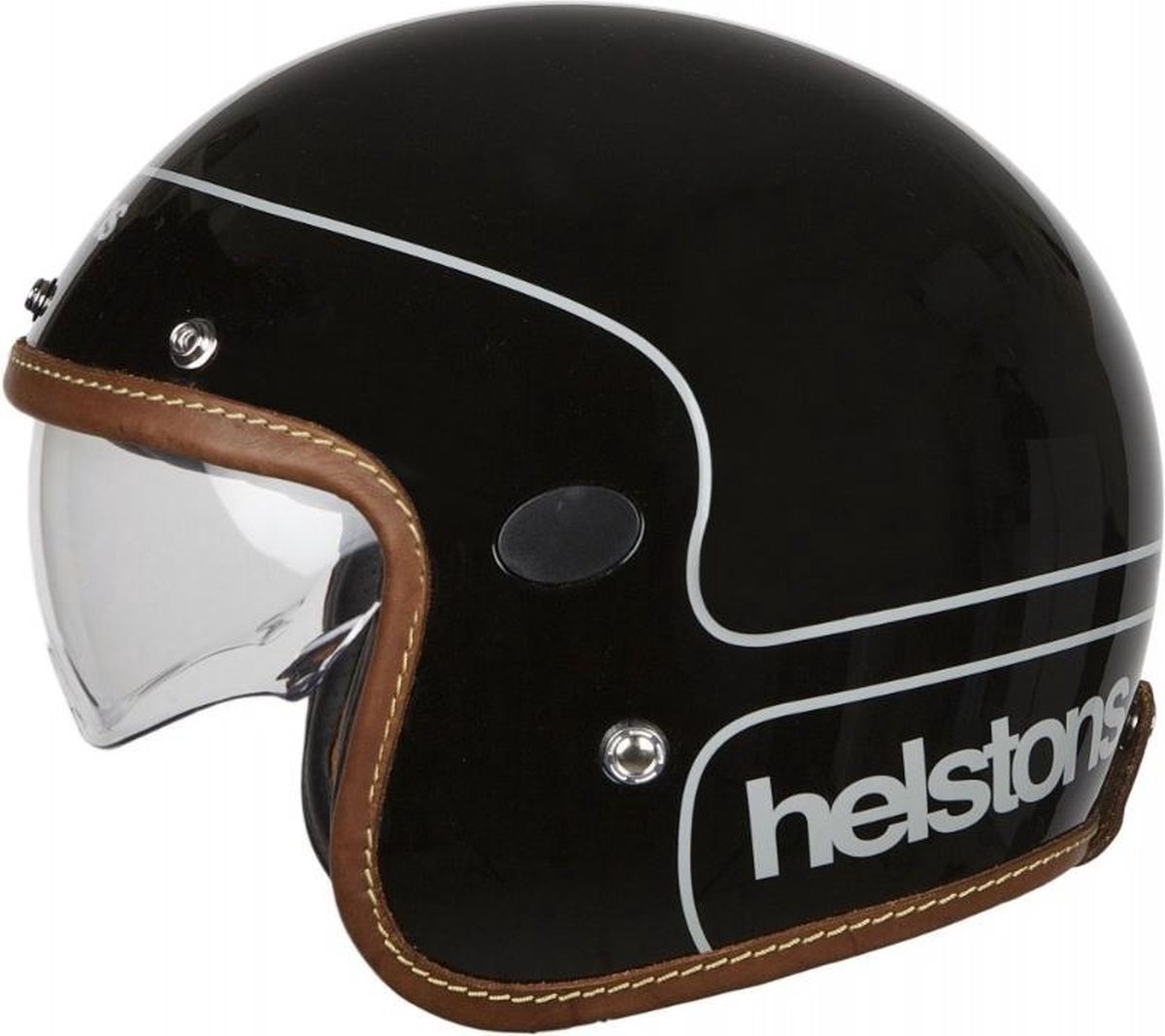 Helstons Corporate Carbon Fiber Black Jet Helmet L - Maat L - Helm