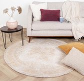 Rond Vintage vloerkleed - Admire Beige Ø 100cm