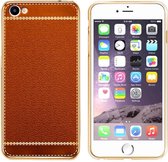 CoolSkin Lederen Hoesje - Kunstleer - Telefoonhoesje voor iPhone 8 Plus/7 Plus - Oranje