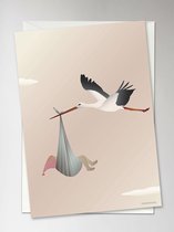 ViSSEVASSE The Stork Rose - Greeting Card - XS