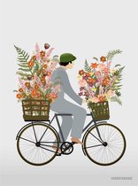 ViSSEVASSE Bicycle With Flowers  - Card A7