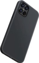 Liquid Silicone BackCover - Telefoonhoesje - Hoesje voor Apple iPhone 12 Pro Max (6.7'') - Zwart