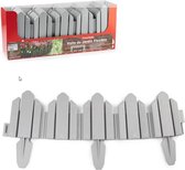 48x pièces flexibles bord de pelouse / bord de jardin / fermeture de bord en treillis de 62 cm gris clair - 25 cm de haut avec broches