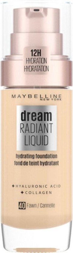 Memoriseren Geit Gaan Maybelline Dream Radiant Liquid - 40 Fawn - Foundation Geschikt voor de  Droge Huid met... | bol.com