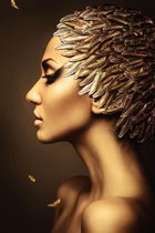 Luxe Wanddecoratie - Fotokunst 'Goddess' - Hoogste kwaliteit Plexiglas - Blind Aluminium Ophangsysteem - 80 x 120 - Akoestisch en UV Werend - inclusief verzending -