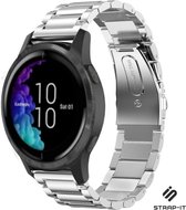 Stalen Smartwatch bandje - Geschikt voor  Garmin Venu stalen band - zilver - Strap-it Horlogeband / Polsband / Armband