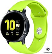 Siliconen Smartwatch bandje - Geschikt voor  Samsung Galaxy Watch Active / Active 2 sport band - lichtgroen - Strap-it Horlogeband / Polsband / Armband