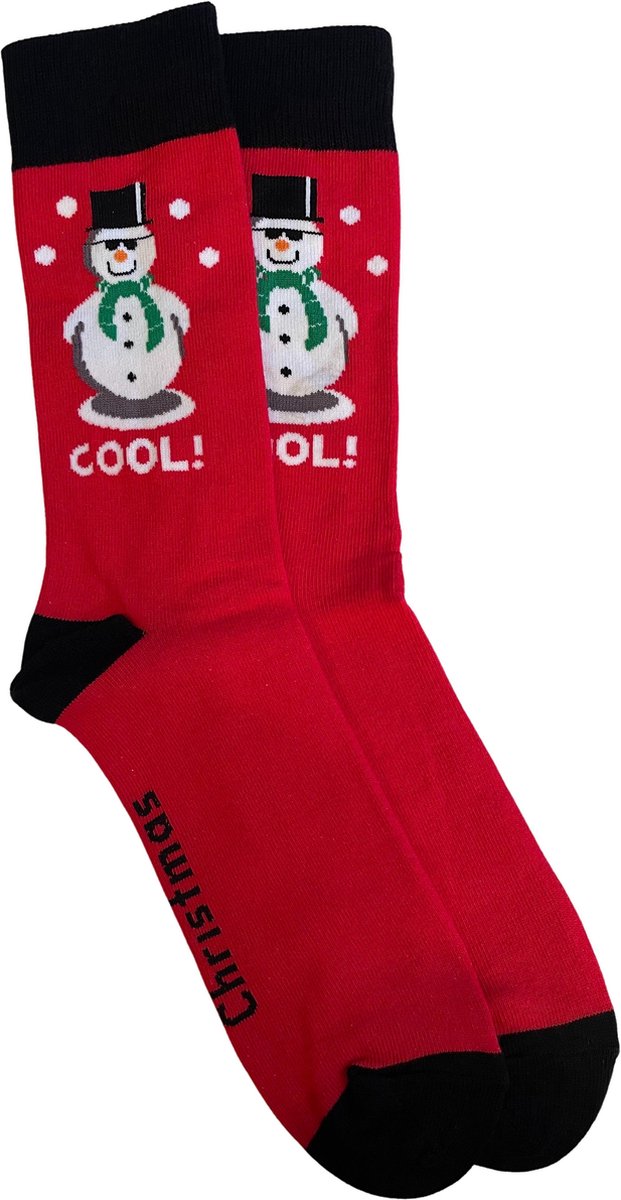 Hoogwaardige Set Kerst Sokken / Kerstsokken | One Size / Unisex | Rood / Zwart
