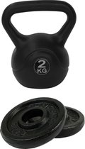 Tunturi - Fitness Set - Halterschijven 2 x 0,5 kg - Kettlebell 2 kg