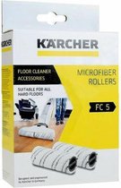 Karcher microvezel rol grijs - 2 stuks - voor vloerreiniger micro vezel rollen Karcher FC5, FC5 Premium