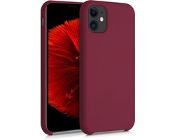 kwmobile phone case pour Apple iPhone 11 - Coque avec revêtement en silicone - Coque pour smartphone en rouge rhubarbe