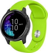 Siliconen Smartwatch bandje - Geschikt voor  Garmin Venu sport band - lichtgroen - Horlogeband / Polsband / Armband