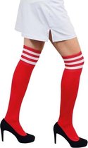 Witbaard Kousen Cheerleader Dames Polyester Rood/wit One-size