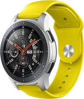 Siliconen Smartwatch bandje - Geschikt voor  Samsung Galaxy Watch sport band 46mm - geel - Horlogeband / Polsband / Armband